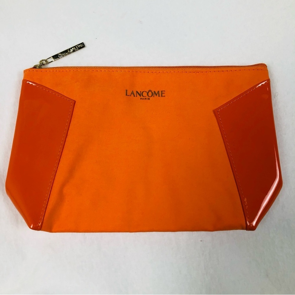 Lancome Orange Cosmetic Pouch with Gloss Accents (M1)